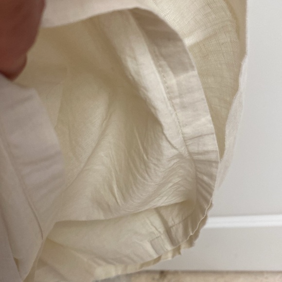 Talbot's Dress Women's Size 14 Tiered Fringe 100% Linen Career flirty Romantic - Picture 9 of 13